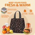 thumbnail image 5 of Pioneer Flower Floral Print Pattern Insulated Lunch Bag for Women & Adults,Large Portable Soft Cooler Lunch Bag,Thermal Food Storage Tote with Pearl Cotton,8.66L,8.75x5.75x9.5 Inch, 5 of 6