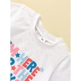 thumbnail image 4 of Bagilaanoe 4th of July Clothes for Toddler Baby Boys Short Sleeve Letter Print T-ShirtTops + Shorts 6M 12M 18M 24M 3T 4T 5T Kids Independence Day Outfits 2pcs Short Pants Set, 4 of 9
