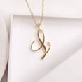 thumbnail image 4 of Petit Collier Alphabet Cursif 26 Lettres A-Z Logo Tag Symbole Pendentif Chaîne Clavicule, 4 of 5