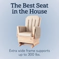thumbnail image 3 of Foundations SafeRocker Standard Glider Rocker with Wood Skirt, Removable Vinyl Cushions, Tan, 3 of 9