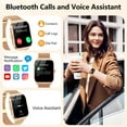 thumbnail image 3 of Smart Watch Fits for Android and IPhone, 1.85 inch Fitness Tracker, Women's Smartwatch with Answer/Make Calls/120+ Sports Modes/Message Reminder, IP68 Waterproof, for Gift Rose Gold, 3 of 12