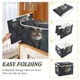 thumbnail image 4 of Storage Box With Lid 16.5x12.6x11.8In Foldable Stacked Household Storage Box Steampunk Cute Cat, 4 of 7