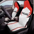 thumbnail image 4 of FUIALDOLG Polyester Front Car Seat Covers for Auto, Washable Stretchy Driver Seats Protector Cushion, England Geometric Print Set of 2 for SUV Cars, 4 of 12
