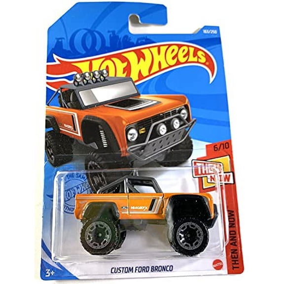 Hot Wheels Custom Ford Bronco (Orange) 2021 Then and Now