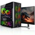thumbnail image 1 of AQVIN Gaming Computer PC Desktop Intel Core i7 Processor, GeForce RTX 3060 12GB GDDR6, 32GB RAM DDR4 Memory 1TB SSD Storage, 24 inch Gaming Monitor ,RGB Keyboard and Mouse, Windows 11 Pro -Black, 1 of 5