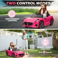 thumbnail image 5 of UBesGoo 12V Licensed Maserati Kids Ride-On Car w/ Remote Control, 3 Speeds, LED Headlights - Pink, 5 of 8