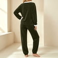 thumbnail image 5 of QATAINLAV Women's 2 Piece Flannel Pajama Set Long Sleeve Cute Pjs Sleepwear Fall Winter Homewear, 5 of 11