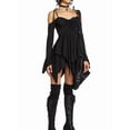 thumbnail image 3 of Women'S Halloween Costumes Off-Shoulder Butterfly Fairy Cosplay Party Handkerchief Flowy Midi Dress Black L, 3 of 9