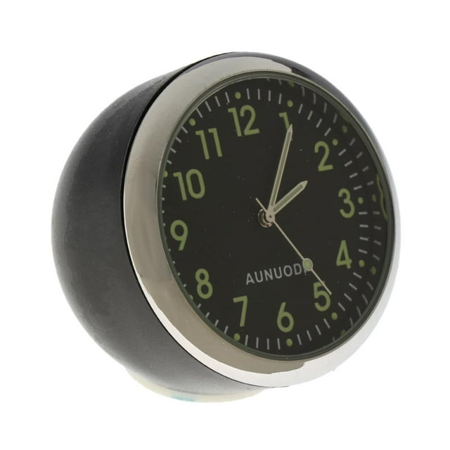 Reloj Analógico Montaje de Tablero de Coche Autoadhesivo Cola Medidor de humedad del higrómetro para autos Fluorescente Negro