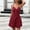 A_ Red, variant on Women's Square Neck Sleeveless Ribbed Rompers, Slim Bodycon Fit, Side Pocket Design for cozy home wear Black S