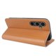 thumbnail image 3 of For Samsung Galaxy S24 FE Case Genuine Split Leather Phone Cover with Wallet Stand - Blue, 3 of 5