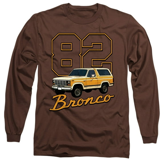 Ford Bronco 82 Bronco Long Sleeve Adult 18/1 T-Shirt Coffee