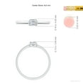 thumbnail image 5 of ANGARA Natural Emerald-Cut Diamond Solitaire Ring in 14K White Gold for Women (Size-4x3mm| Color-H| Clarity-SI2) | April Birthstone, Anniversary, Jewelry Gift for Women | Natural Diamond Ring, 5 of 9