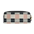 thumbnail image 2 of Portable Makeup Storage Bag 7.87×3.35×2.16in Portable Design Pu Leather Made Of A Bag For Multi-Use Argyle Plaid Lightcoral_2, 2 of 4