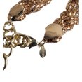 thumbnail image 5 of Chunky Thick Gold Tone Braided Chain Mail Link Adjustable Choker Collar Necklace Womens Adult, 5 of 5