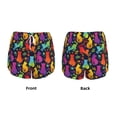 thumbnail image 3 of Daiia Colorful Cats Pattern Women's 2 in 1 Running Shorts - Lightweight Athletic Workout Gym Yoga Shorts Liner with Phone Pockets-Large, 3 of 7