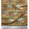 thumbnail image 1 of Soimoi Rayon Fabric Tree,Deer & Racoon Cartoon Print Fabric by Yard 42 Inch Wide, 1 of 1