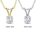 thumbnail image 1 of 1 Carat Round Diamond Solitaire  Pendant 14K White Gold, 1 of 1