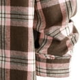 thumbnail image 7 of Tdoqot Mens Long Sleeve Shirts Button Down- Loose Plaid Casual Crew Neck Flannel Shirts for Men with Hoodie Pink Size L, 7 of 7