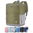 thumbnail image 3 of Mochila térmica HAWGON, aislante, impermeable, 30 latas, color oliva, 3 of 9