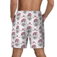 thumbnail image 4 of Daiia Cute Poodle Dog Mens Swim Trunks Swim Shorts Quick Dry Swim Shorts with Mesh Lining Pockets-Medium, 4 of 9