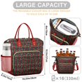 thumbnail image 5 of Red and Green Plaid Christmas Snow Pattern Womens Lunch Box for Work,Insulated Large Lunch Bag for Tween and Teen,Loncheras Para Mujer,Leakproof Adult Lunch Bag for Work,Beach,Travel,Picnic,Camping, 5 of 7