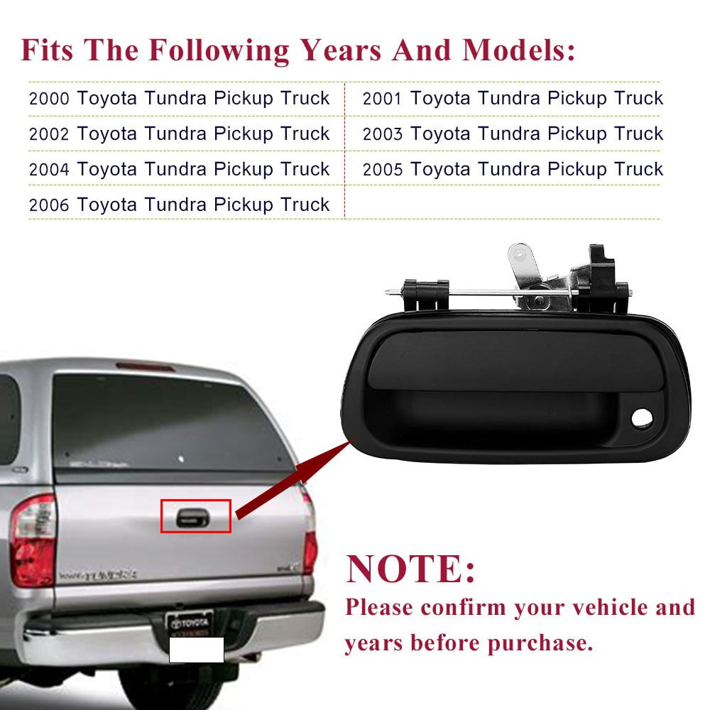 Rear Exterior Tail Gate Tailgate Handle For 20002006 Toyota Tundra
