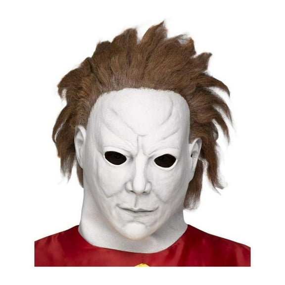Fun World Michael Myers The Beginning White Synthetic Halloween Costume Mask, for Adult