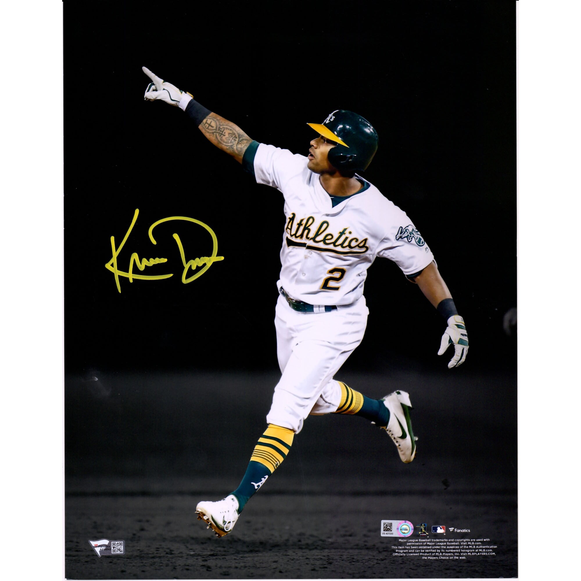 MLB Oakland Athletics - Khris DaVis 18 Wall Poster with Wooden