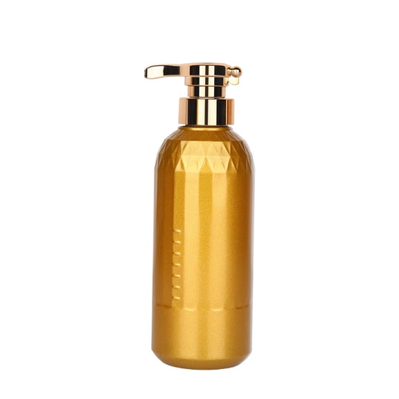 500ml Shower Gel & Hand Soap Dispenser Bottle - Stylish Refillable Liquid Soap Pump for Bathroom, Kitchen & Office - Multi-Purpose Plastic Container for Lotion, Shampoo & More Gold