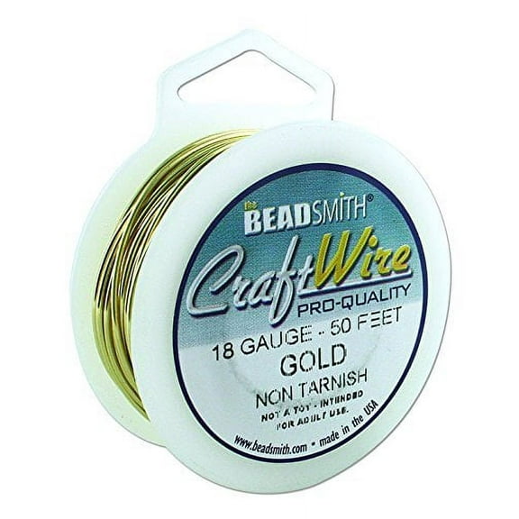 Beadsmith Non Tarnish Craft Wire (18, Gold)