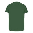 thumbnail image 4 of GERsome Womens T-Shirts Button Down V-Neck Short Sleeve Shirts Casual Work Blouses Summer Tops with Pockets,Green,Size L, 4 of 6