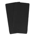 thumbnail image 3 of RITZ Royale Collection 100% Combed Terry Cotton, Oversized Kitchen Towel Set, 4-Pack, Solid & Coordinate, Black, 3 of 8