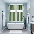 thumbnail image 3 of Forest Green Ombre Stripe Kitchen Curtains Sets for Windows 24 Inch Length, Farmhouse Simple Striped Rod Pocket Window Treatments Tier Curtains and Valances Set for Bedroom/Bathroom, 3 of 8