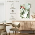 thumbnail image 5 of Elephant Stock Christmas Cardinal Greenery Wall Art - Vertical Multi Panel Canvas - Living Room Wall Decor - Animal Multi Panel - Green And Red Decor By Susan Winget - 48" x 74", 5 of 8