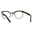 thumbnail image 4 of Retro Vintage Classic Half Rim Round Oval Clear Lens Eye Glasses All Black, 4 of 4