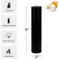 thumbnail image 3 of 2 x 9 Black Pillar Candle, 3 of 3