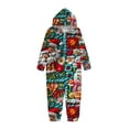 thumbnail image 2 of Odeerbi Christmas Onesie Pajamas for Family Holiday Sleep Jumpsuit Long Sleeve Family Christmas Pajamas Matching Sets Toddler Fashion Printed Hooded Jumpsuit Sleepwear PJs Set Green, 2 of 5
