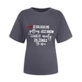 thumbnail image 3 of Camiseta de mujer Camisetas divertidas y lindas de manga corta Camiseta con estampado divertido Camiseta con estampado de letras Tops Blusa Regalo para mujeres OAVQHLG3B Store lin121212, 3 of 3