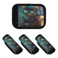 thumbnail image 2 of WOBOGO The Cyberpunk Cat Luggage Handle Wrap 2Pcs Made of Neoprene is Soft and Flexible Suitable for Many Bags Shoulder Pads., 2 of 6