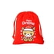 thumbnail image 2 of Decoraciones navideñas, adornos navideños, regalos navideños. Bolsa de regalo navideña de terciopelo rojo con cordón, bolsa estampada para dulces y galletas, bolsas de tela para regalos., 2 of 7