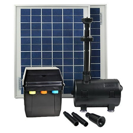 solar pump battery control timer kit led mode winter pond water box asc 20w pool light watts premium lights