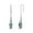 Emerald, variant on Sapphire Water Drop Earrings, Sterling Silver, 26mm x 4mm