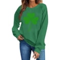 thumbnail image 2 of TaTaai Women Casual St Patrick's Day Printed Crew Neck Long Sleeve No Hood Sweatshirt Ladies Spring Daily Office Street Wear Soft Comfortable Machine Washable Stylish Top Gift, 2 of 6