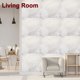 thumbnail image 5 of Uxcell 10Pcs Azulejos de Mármol Autoadhesivos, Paneles de Pared Impermeables para Salpicadero, Azulejos de Ducha Autoadhesivos de 12"x12" para Baño, Diseño Gris Plateado, 5 of 7