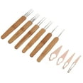 thumbnail image 4 of 10pcs Dreadlocks Tool Set Alloy Bamboo Crochet Hook Dreadlocks Needles Kit for Hair Styling Rose Gold, 4 of 14