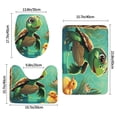thumbnail image 3 of Bebé Tortuga Juego de 3 alfombras de baño de coral fleece: tapete de baño + alfombra de inodoro en forma de U + funda de tapa de inodoro en forma de O, 3 of 6