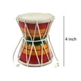 thumbnail image 4 of India Meets India Handmade brown 4 inch playing Damroo Shiva Damru Musical Damaru Puja Collectible Pooja Mandir item, 4 of 5