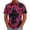Purple, variant on Men’s Gothic Mansion Graphic Halloween Button Down Shirt Short Sleeve Jack O Lantern Haunted Village Pattern Casual Daily Wear Blouse Red M