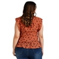 thumbnail image 3 of Blusa escote cruzado Roman Fashion Terracota Talla 38, 3 of 6
